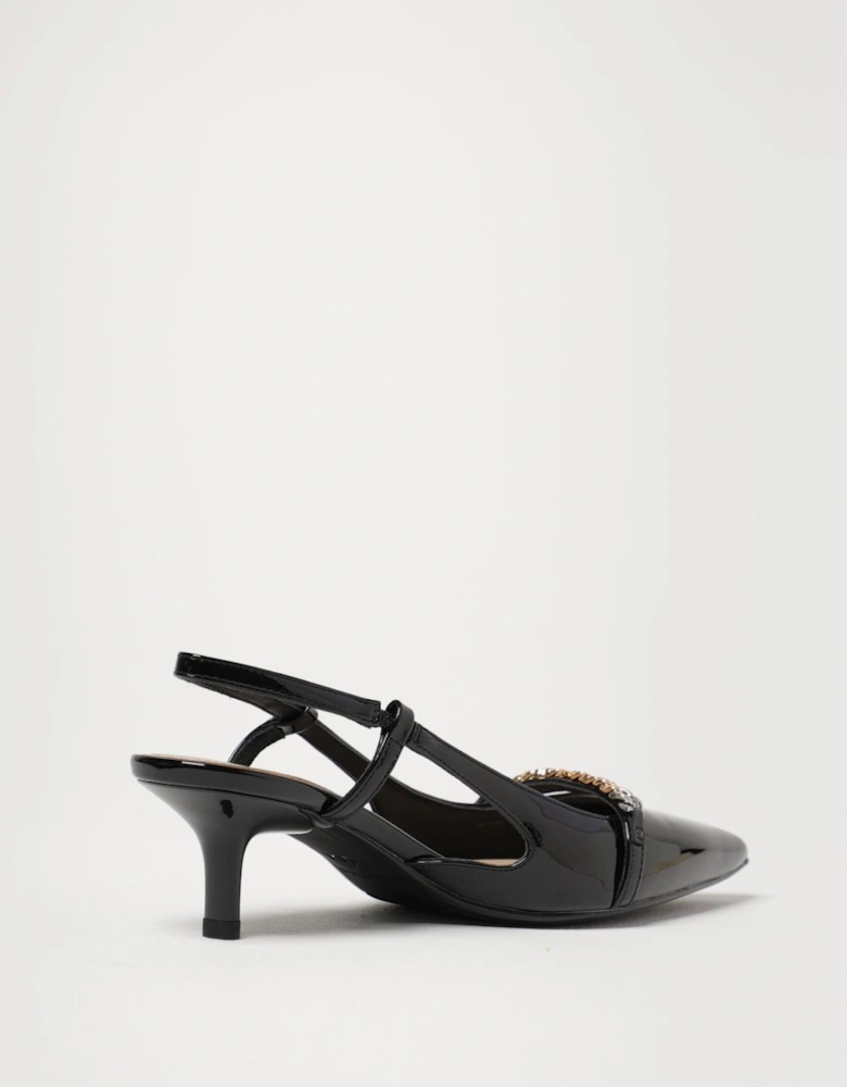 Chain Detail Slingback Pumps