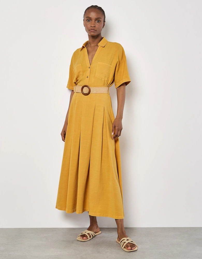 Boho Belted Midi Skirt
