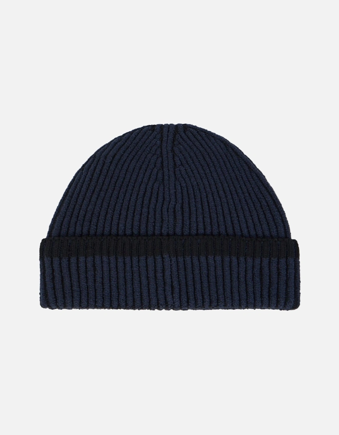 Beanie with Vanisé Ribbing and Compass Patch in Navy