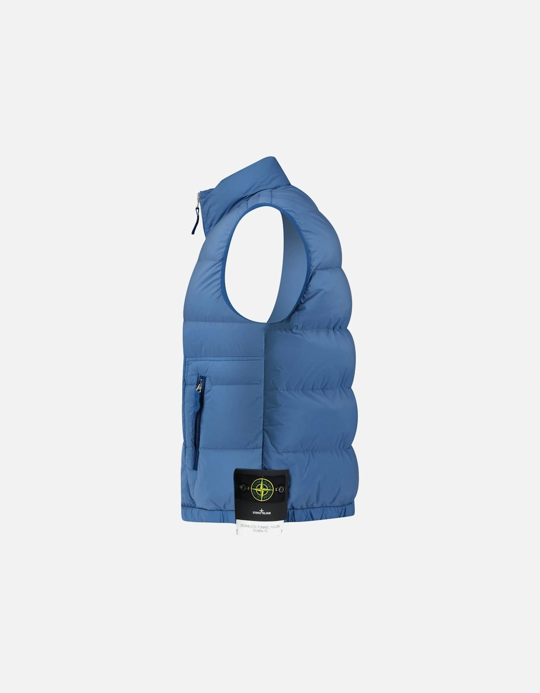 Puffer Seamless Tunnel Nylon Gilet Blue