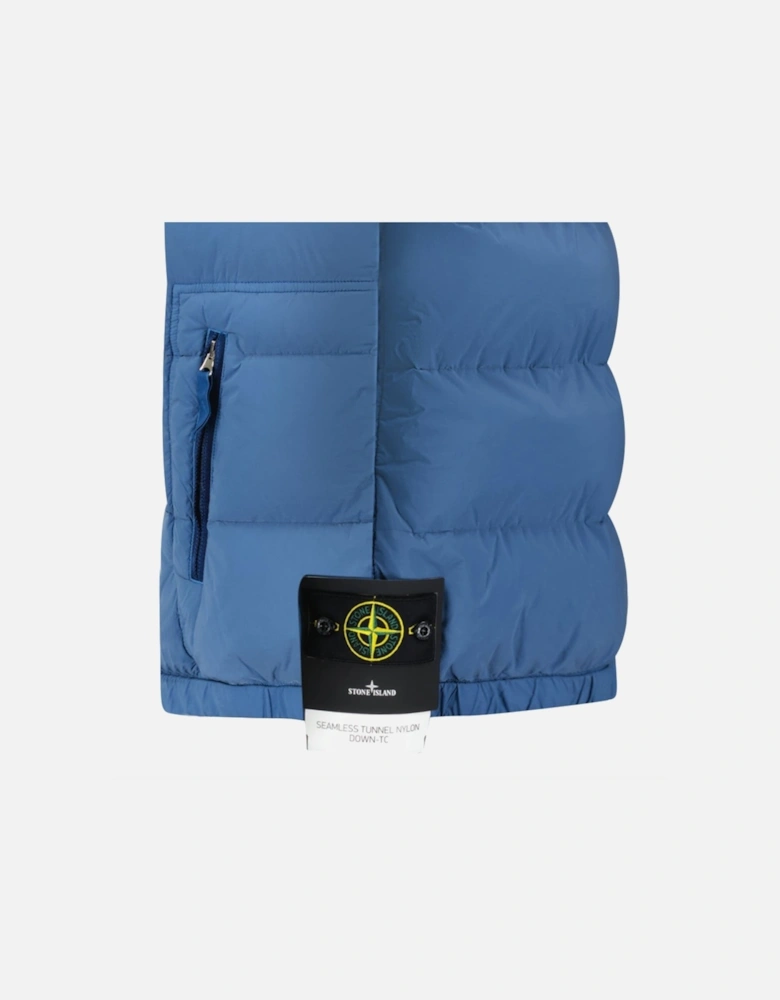 Puffer Seamless Tunnel Nylon Gilet Blue