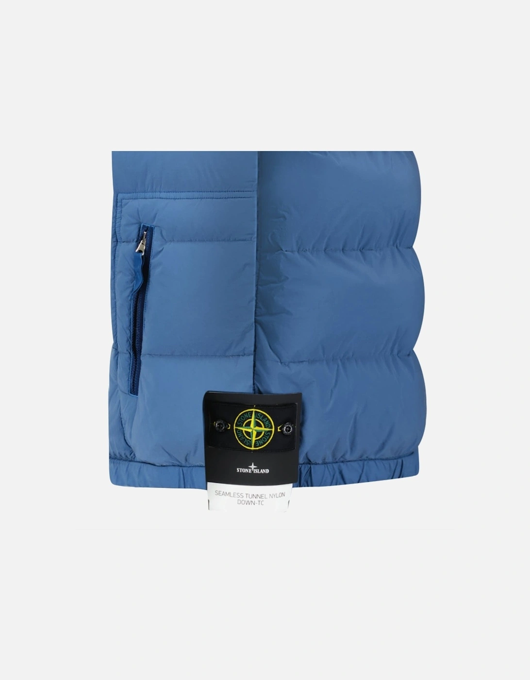 Puffer Seamless Tunnel Nylon Gilet Blue