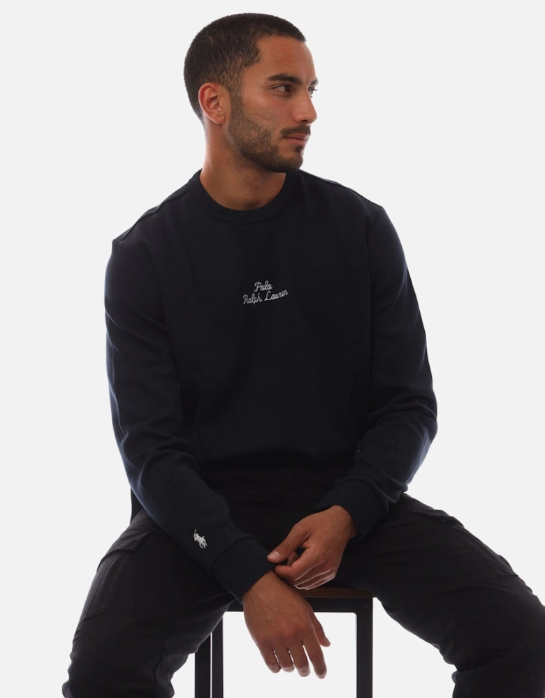Embroidered Logo Knit Sweatshirt