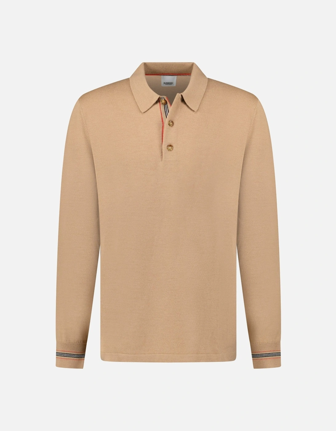 Burberry 'Pace' Signature Stripe Wool Polo Camel, 5 of 4
