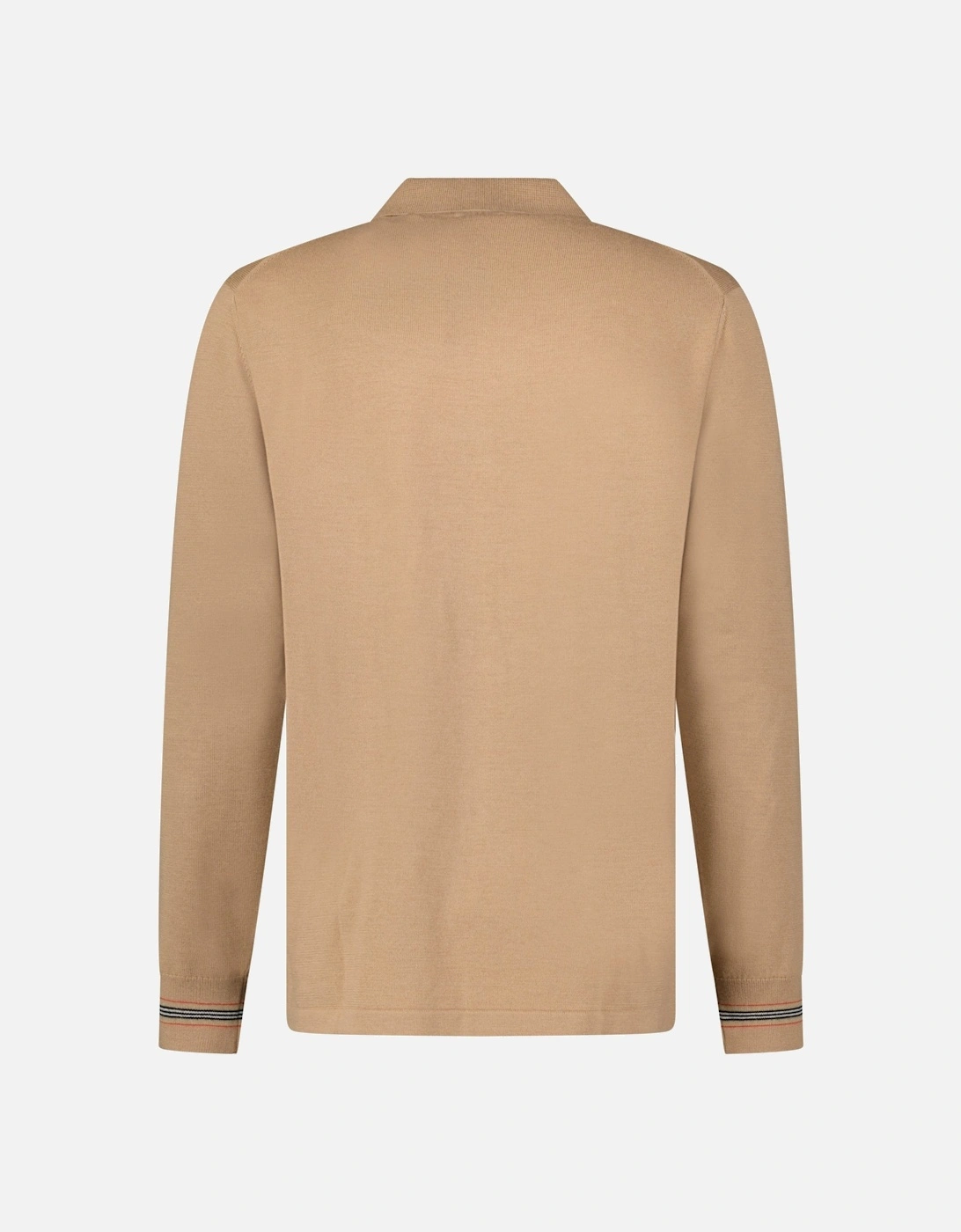 Burberry 'Pace' Signature Stripe Wool Polo Camel