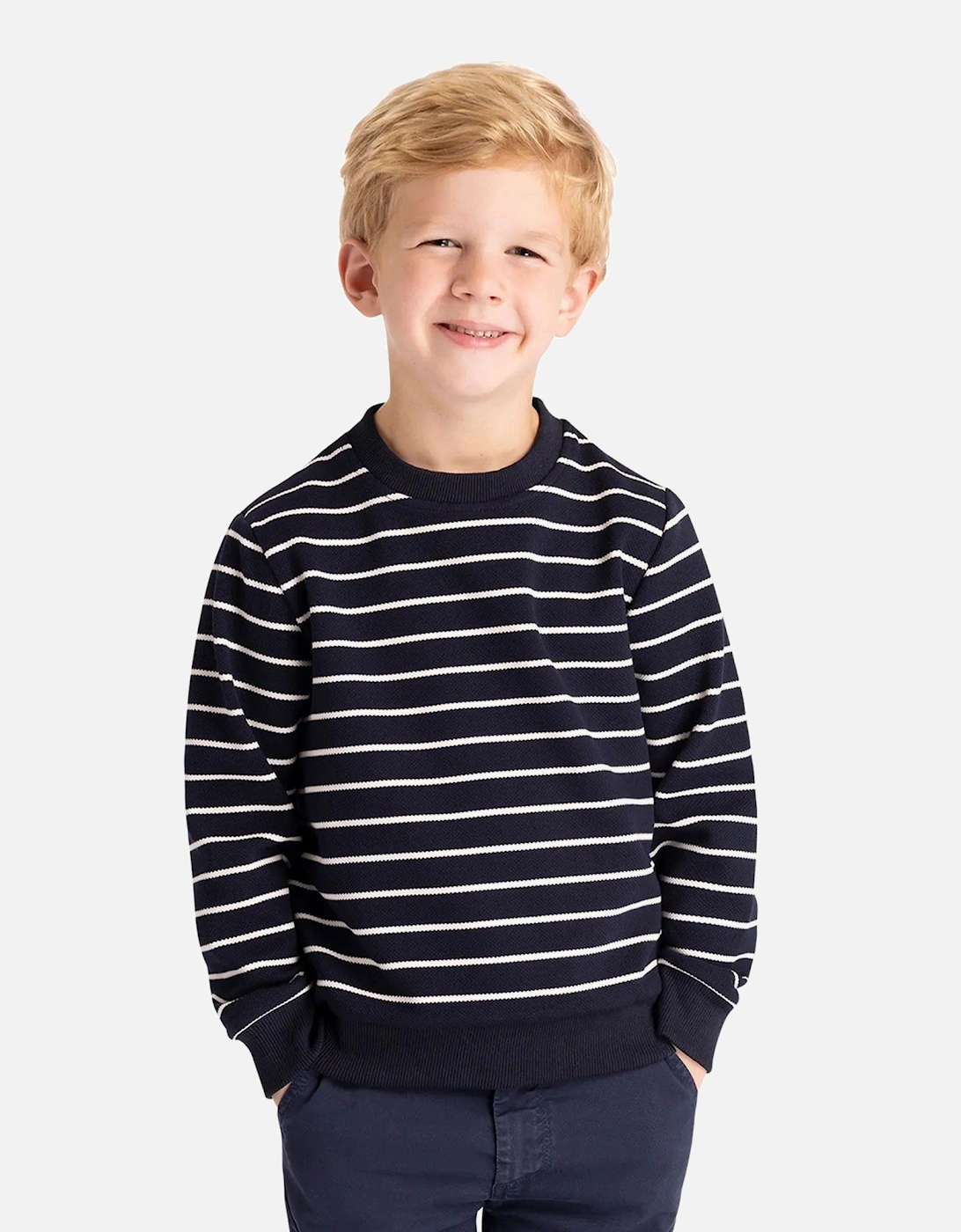 Boys Broadleaf Contrast Striped Long-Sleeved Top