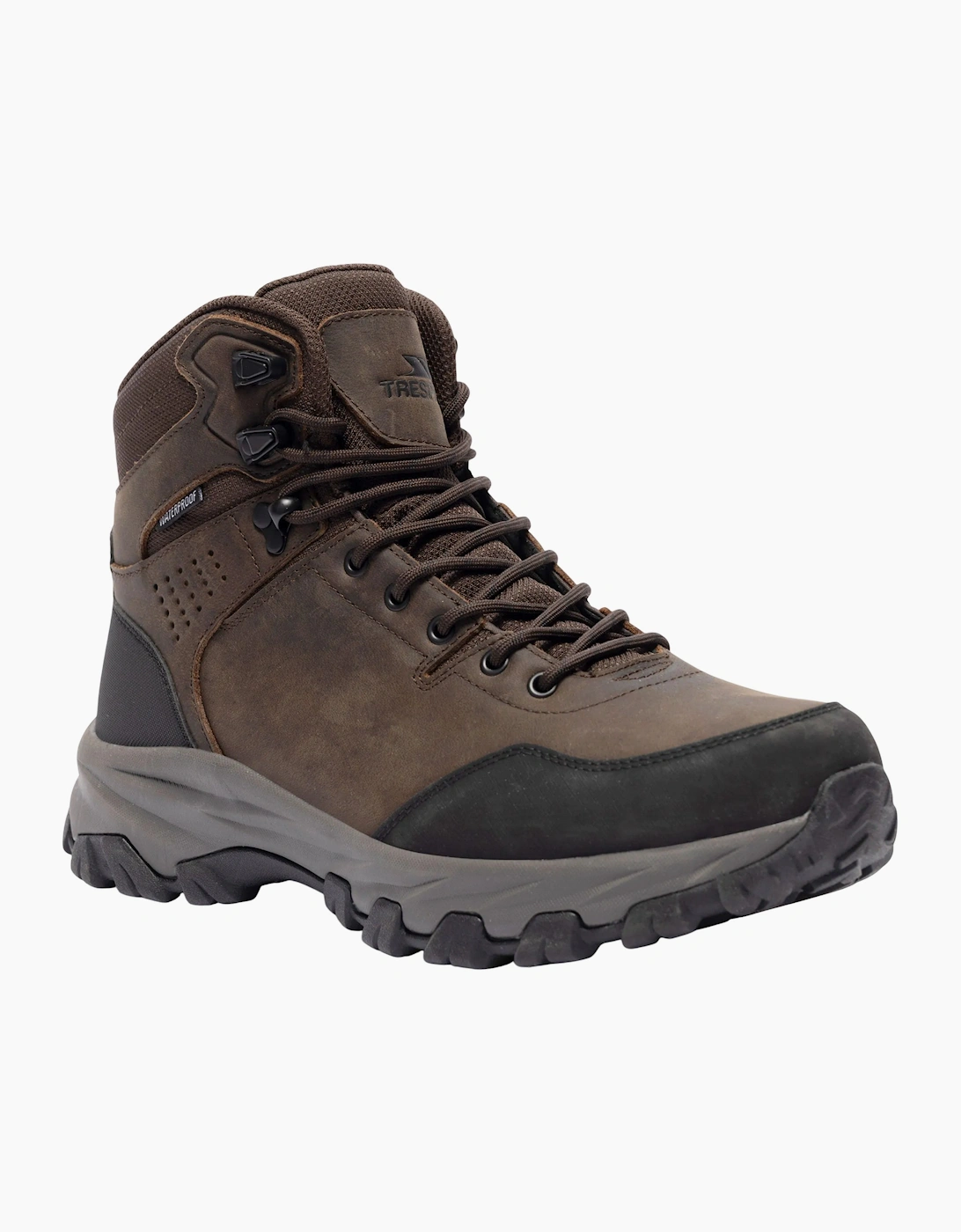 Trespass Men's Brown Stride Leather Walking Boots - Size: 9 Uk