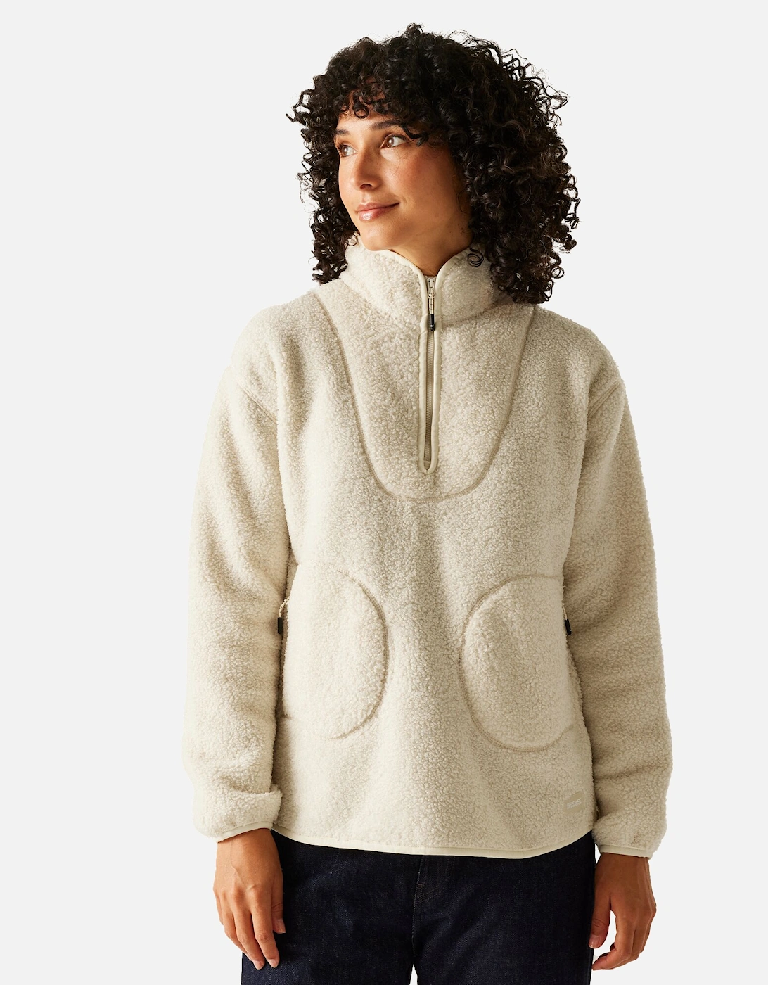 Womens/Ladies Frankie Borg Quarter Zip Fleece Top