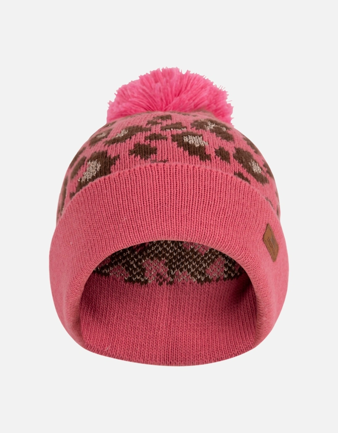 Girls Kaylani Leopard Print Knitted Beanie