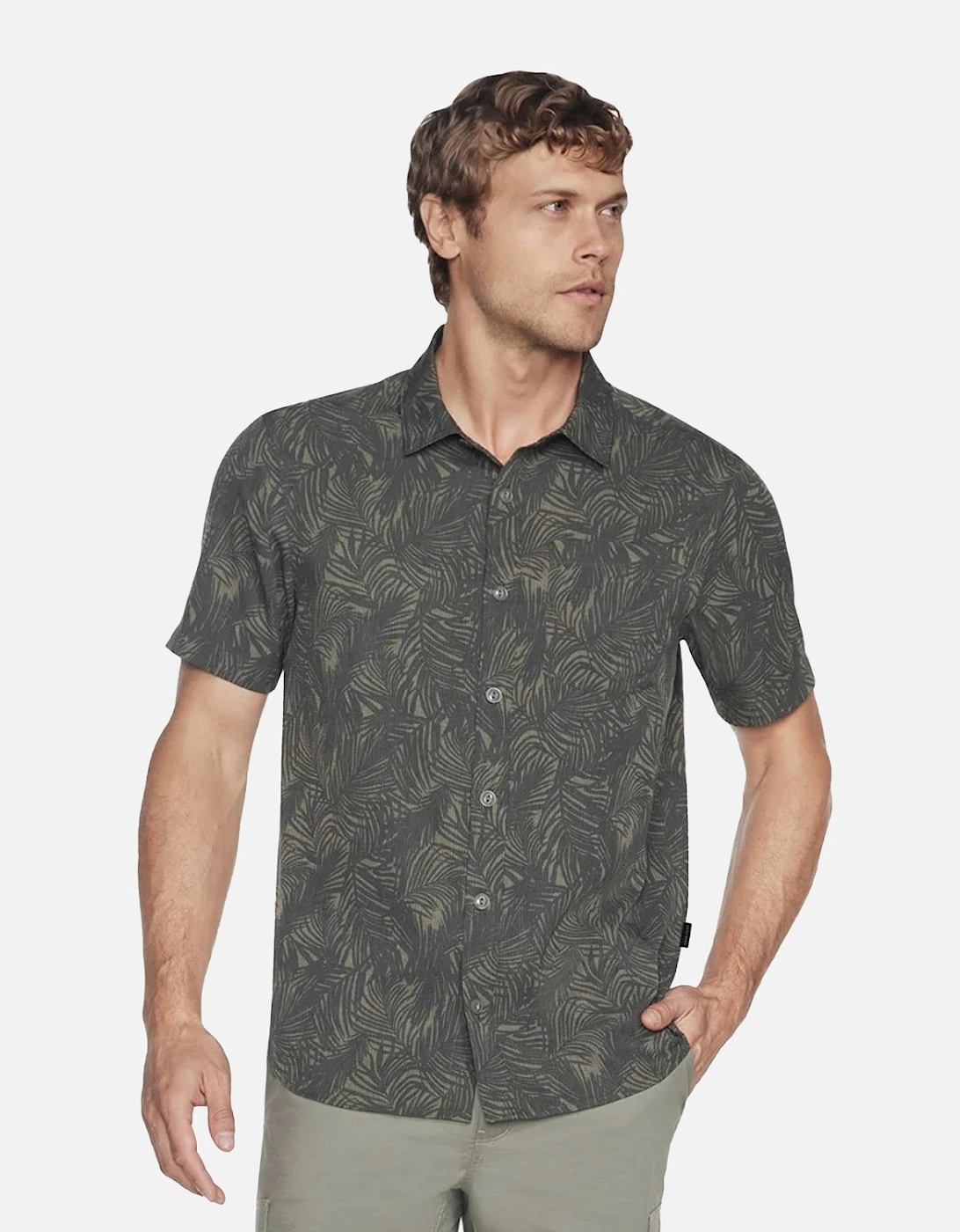 Skechers Mens Go Walk Air Printed Short-Sleeved Shirt, 3 of 2