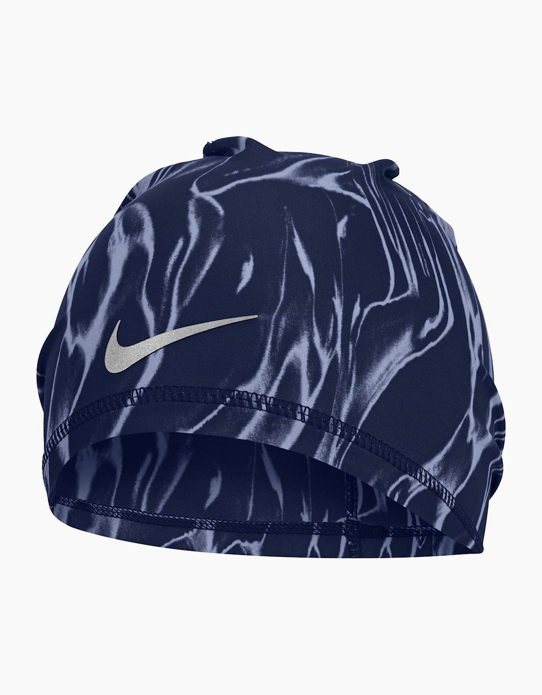 Nike Men's Blue U Peak Marble Dri-Fit Uncuffed Beanie - Size: One Size