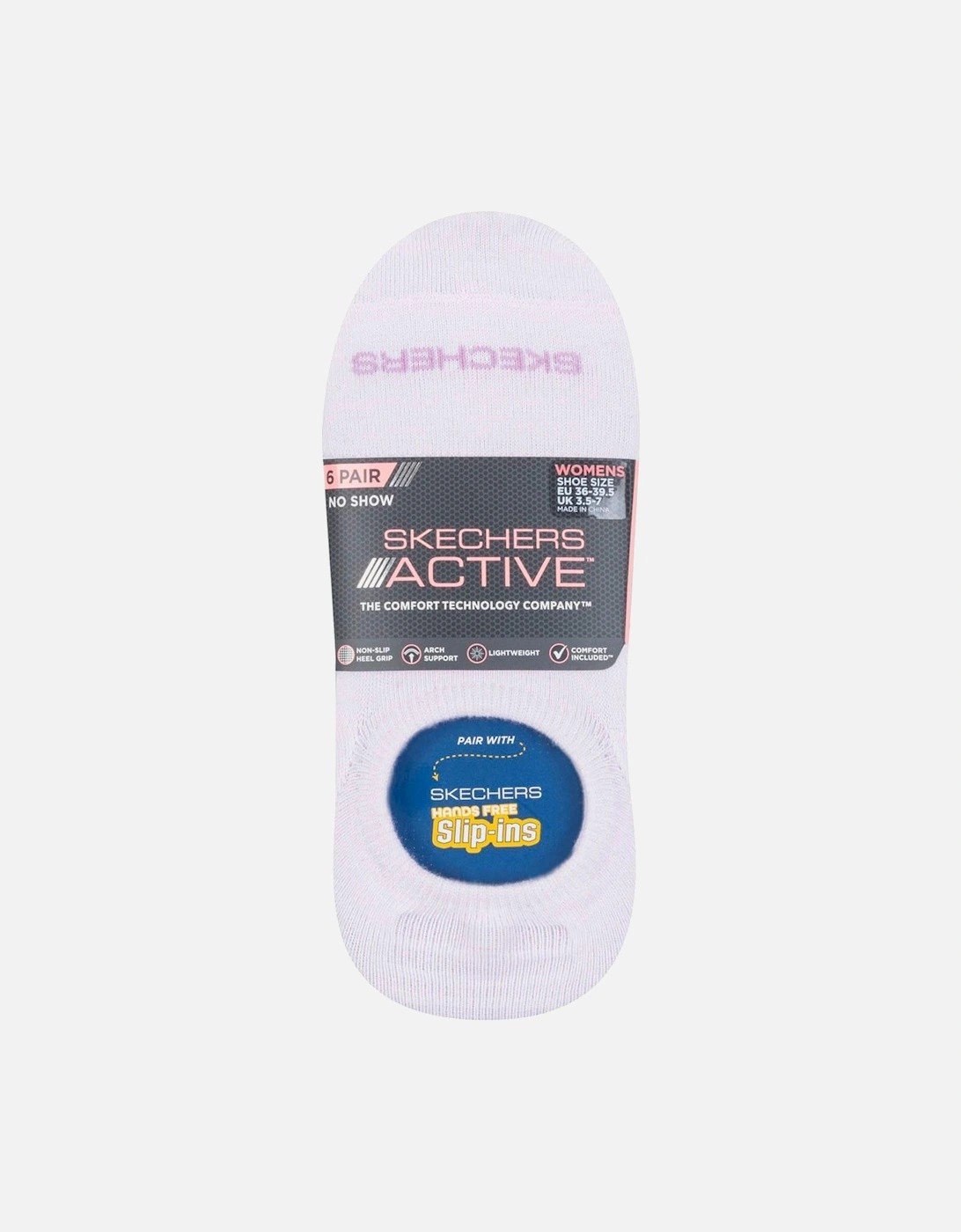 Womens/Ladies No-Show Socks (Pack of 6)