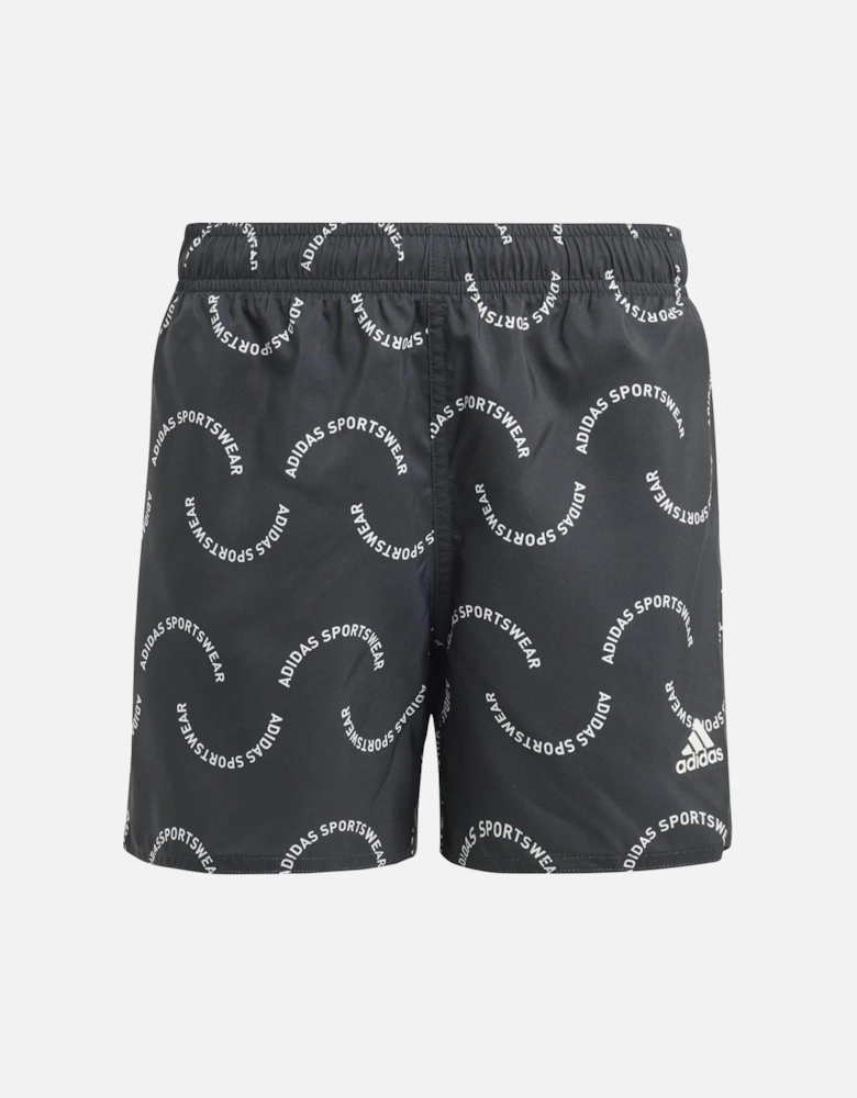 Childrens/Kids Sportswear Wave Pattern Swim Shorts