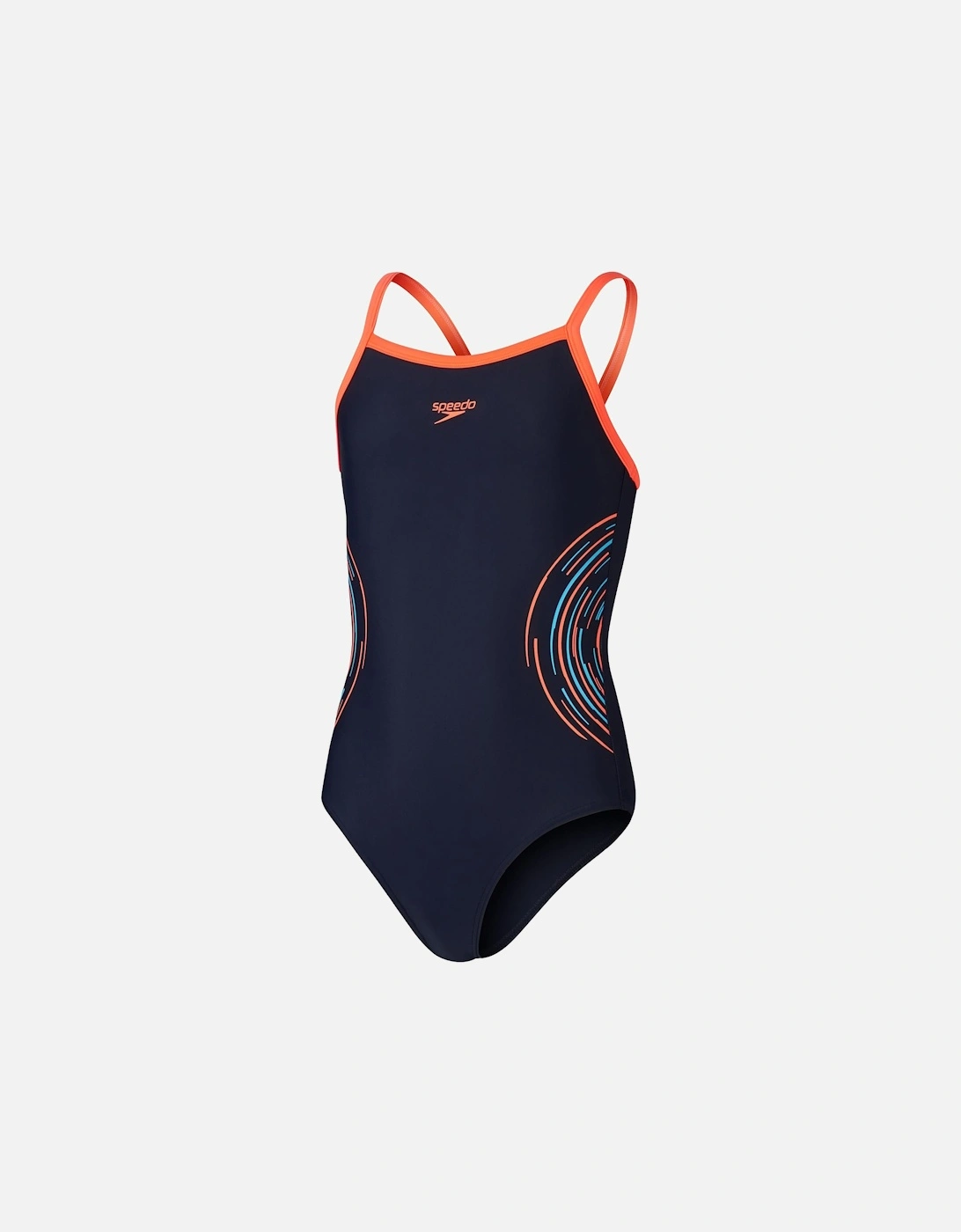 Girls Muscleback Thin Strap One Piece Swimsuit, 4 of 3