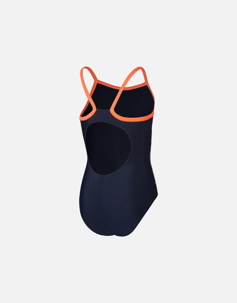 Girls Muscleback Thin Strap One Piece Swimsuit