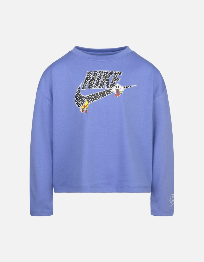 Girls Notebook Knitted Long-Sleeved T-Shirt