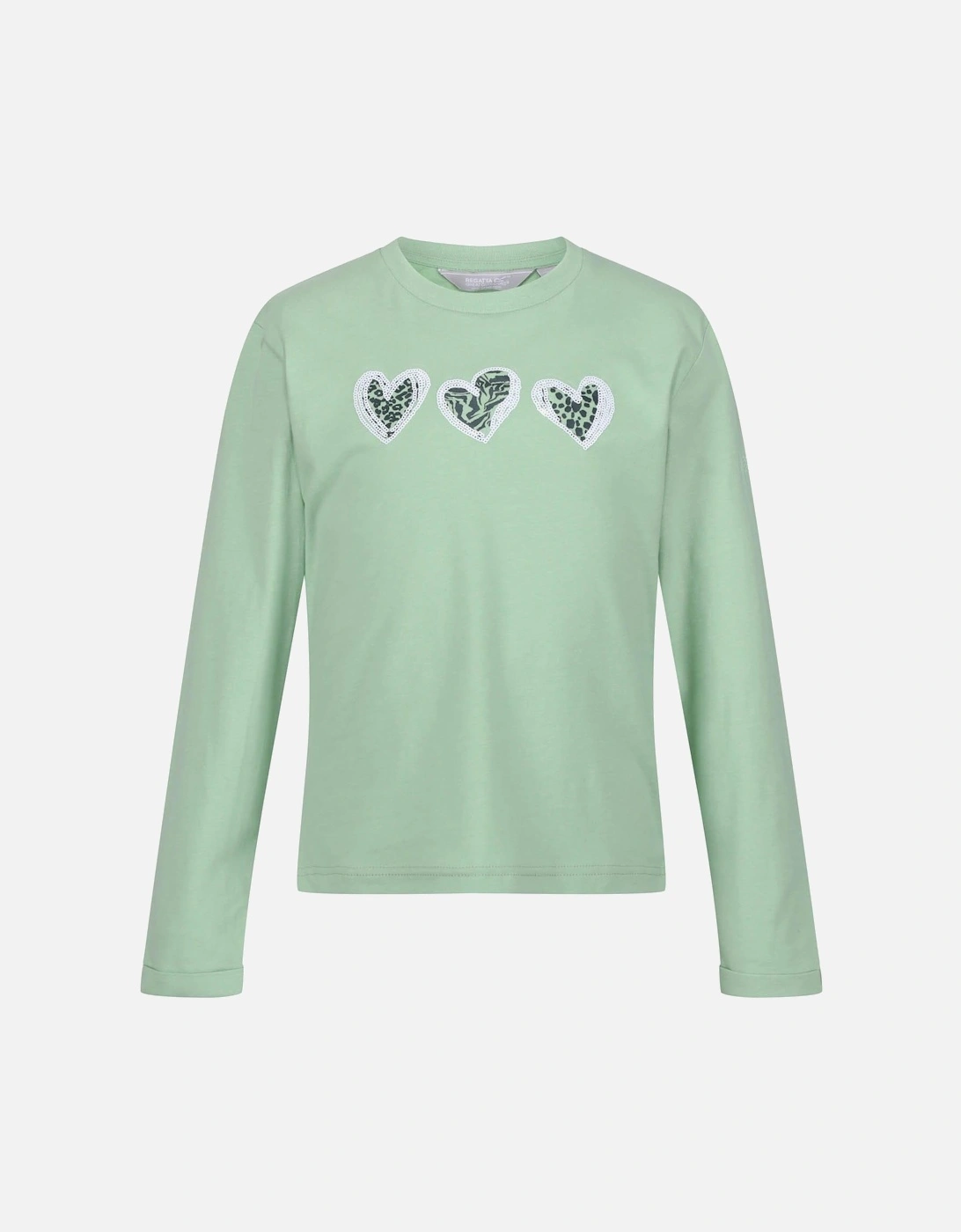 Childrens/Kids Wenbie III Heart Long-Sleeved T-Shirt, 6 of 5