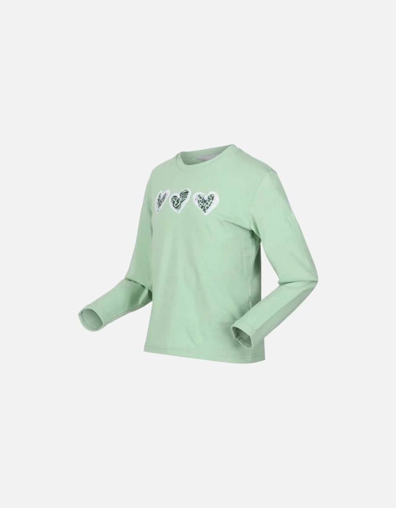 Childrens/Kids Wenbie III Heart Long-Sleeved T-Shirt