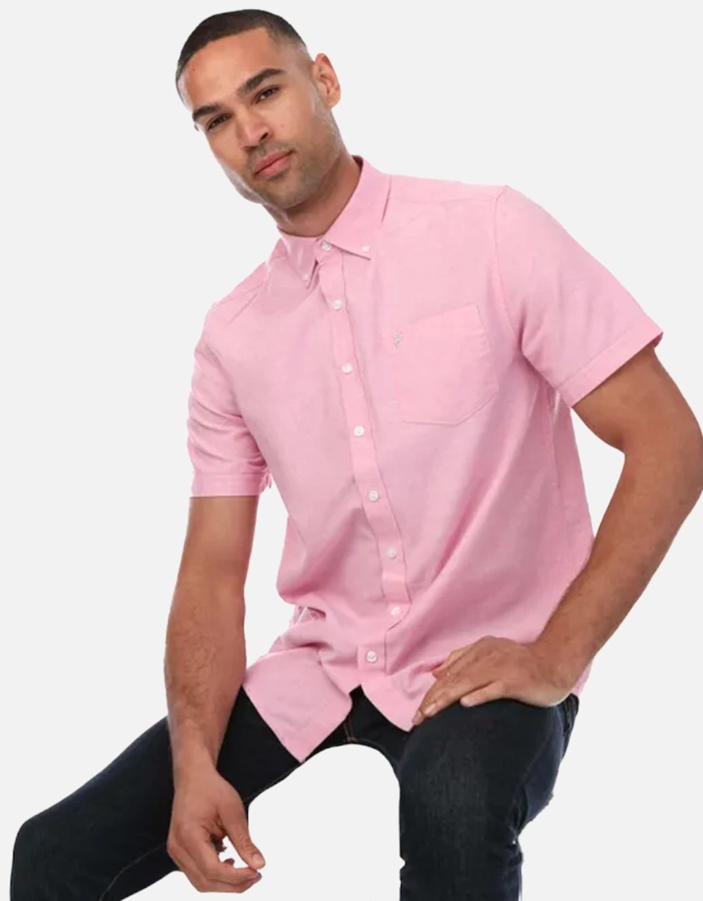 Mens Drayton Oxford Modern Short-Sleeved Shirt