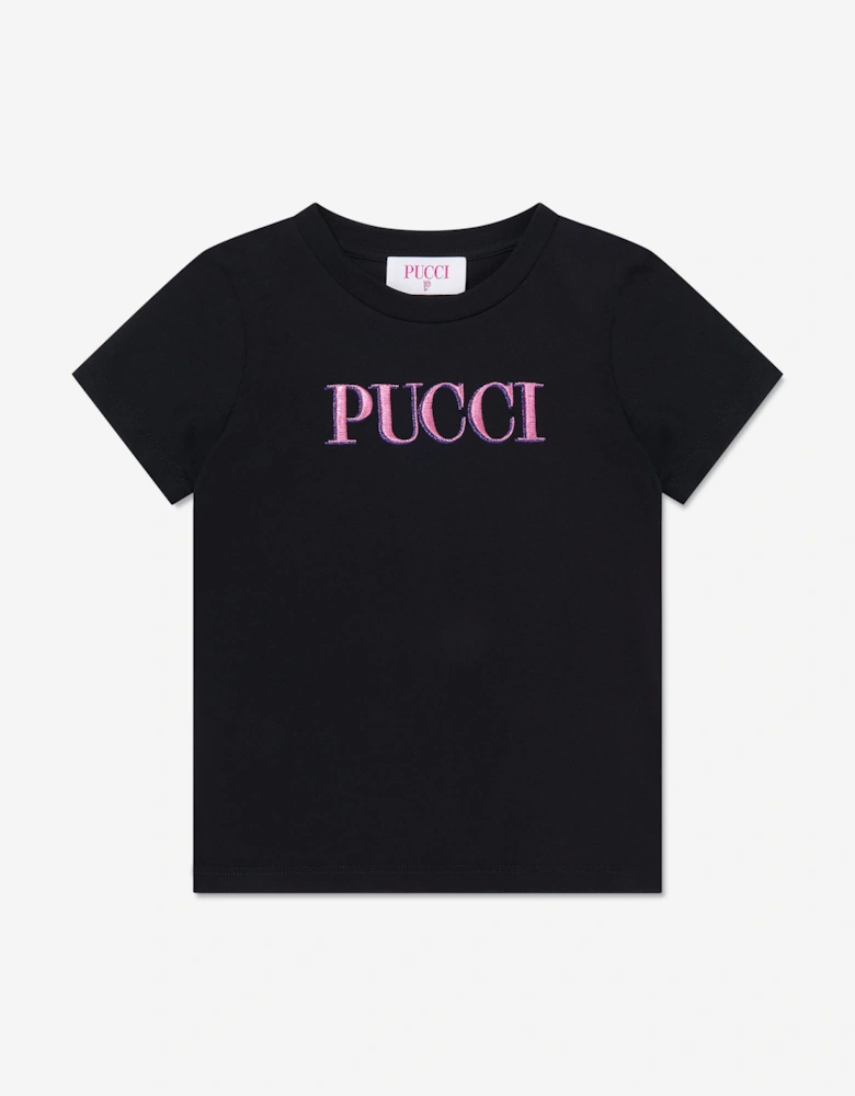 Girls Logo T-Shirt in Black