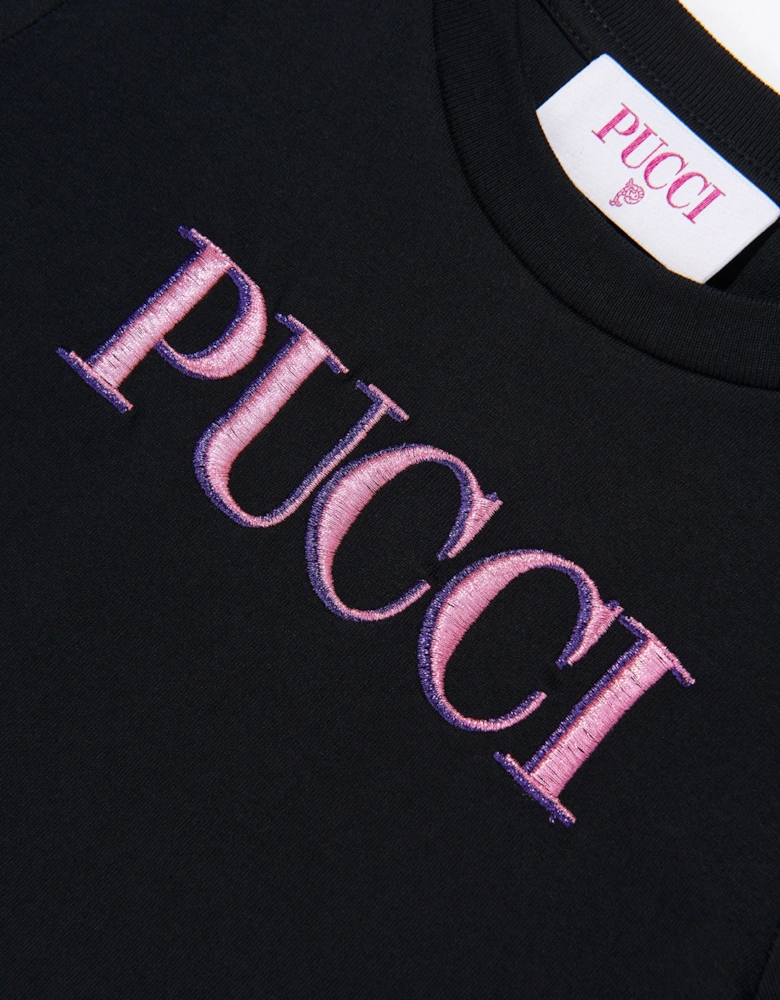 Girls Logo T-Shirt in Black