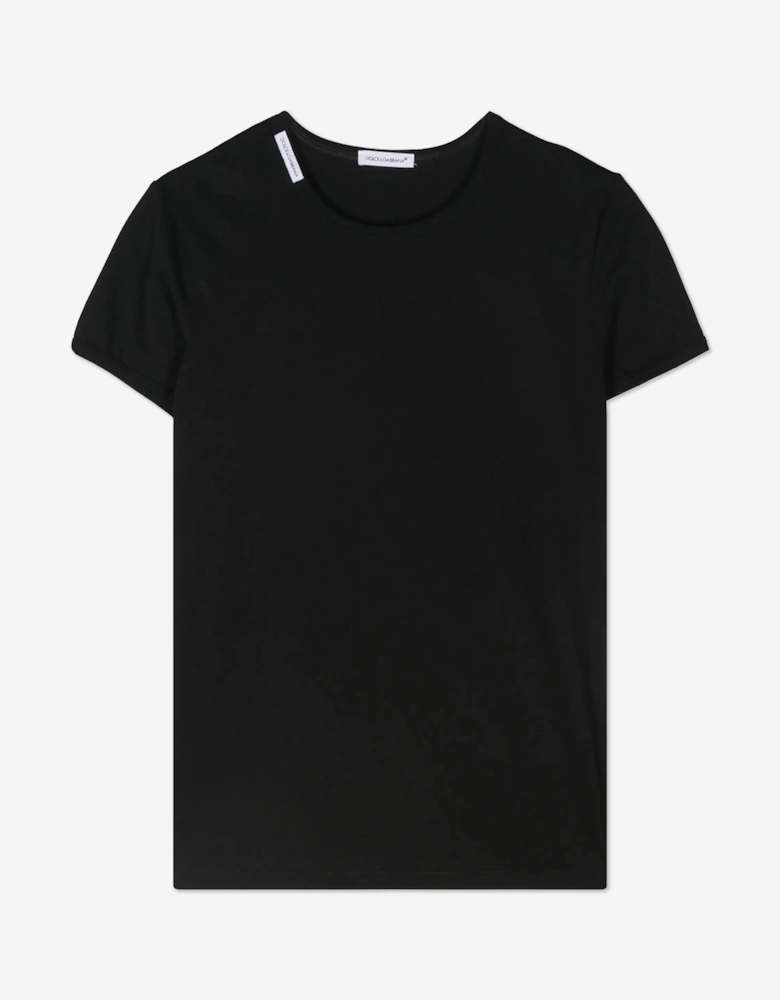 Boys 2 Pack T-Shirt Set in Black