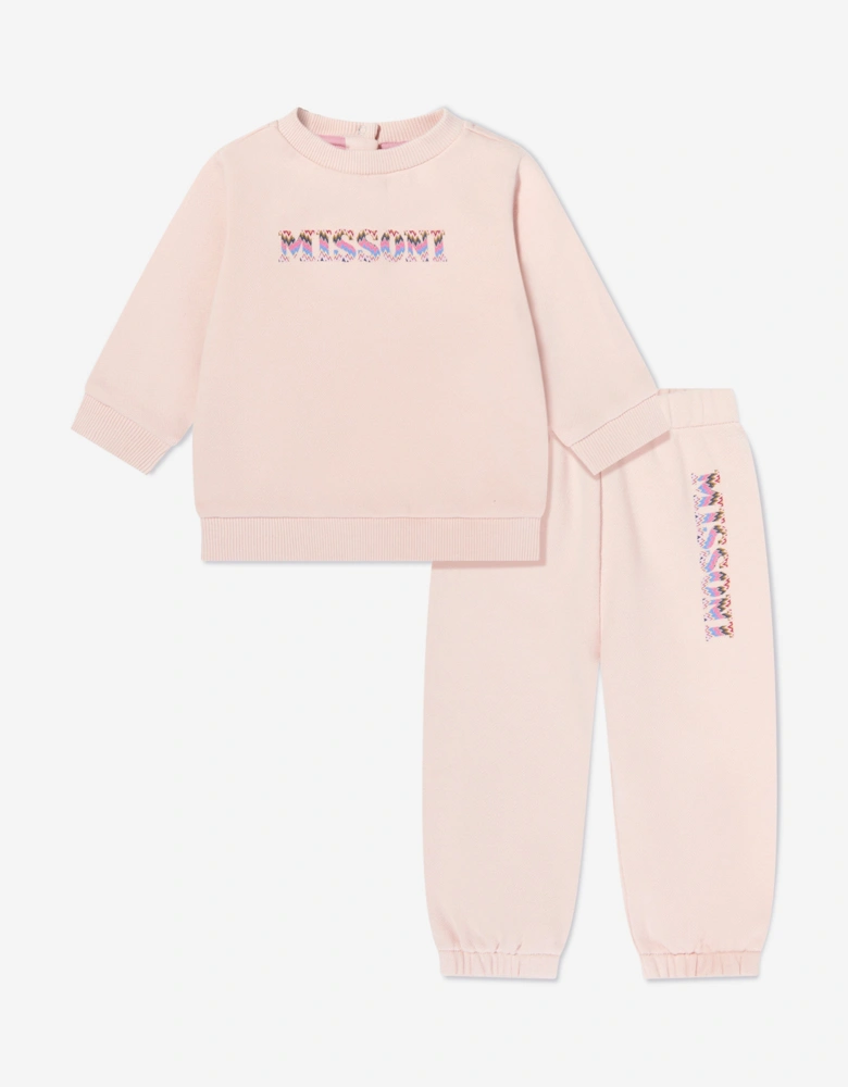 Baby Girls Logo Tracksuit in Pink