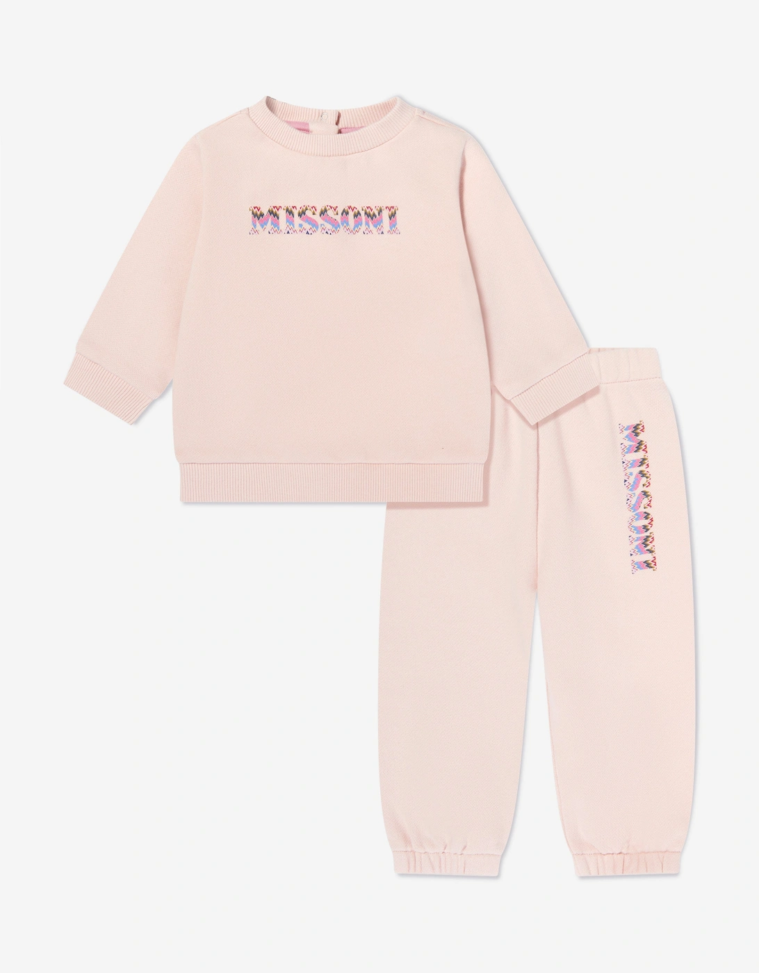 Baby Girls Logo Tracksuit in Pink, 5 of 4