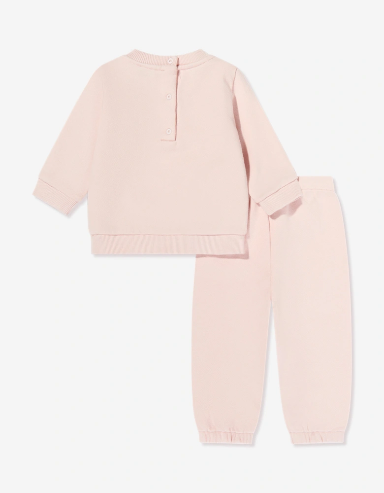 Baby Girls Logo Tracksuit in Pink