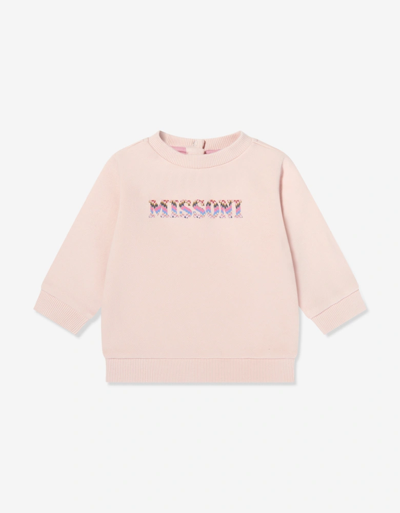 Baby Girls Logo Tracksuit in Pink