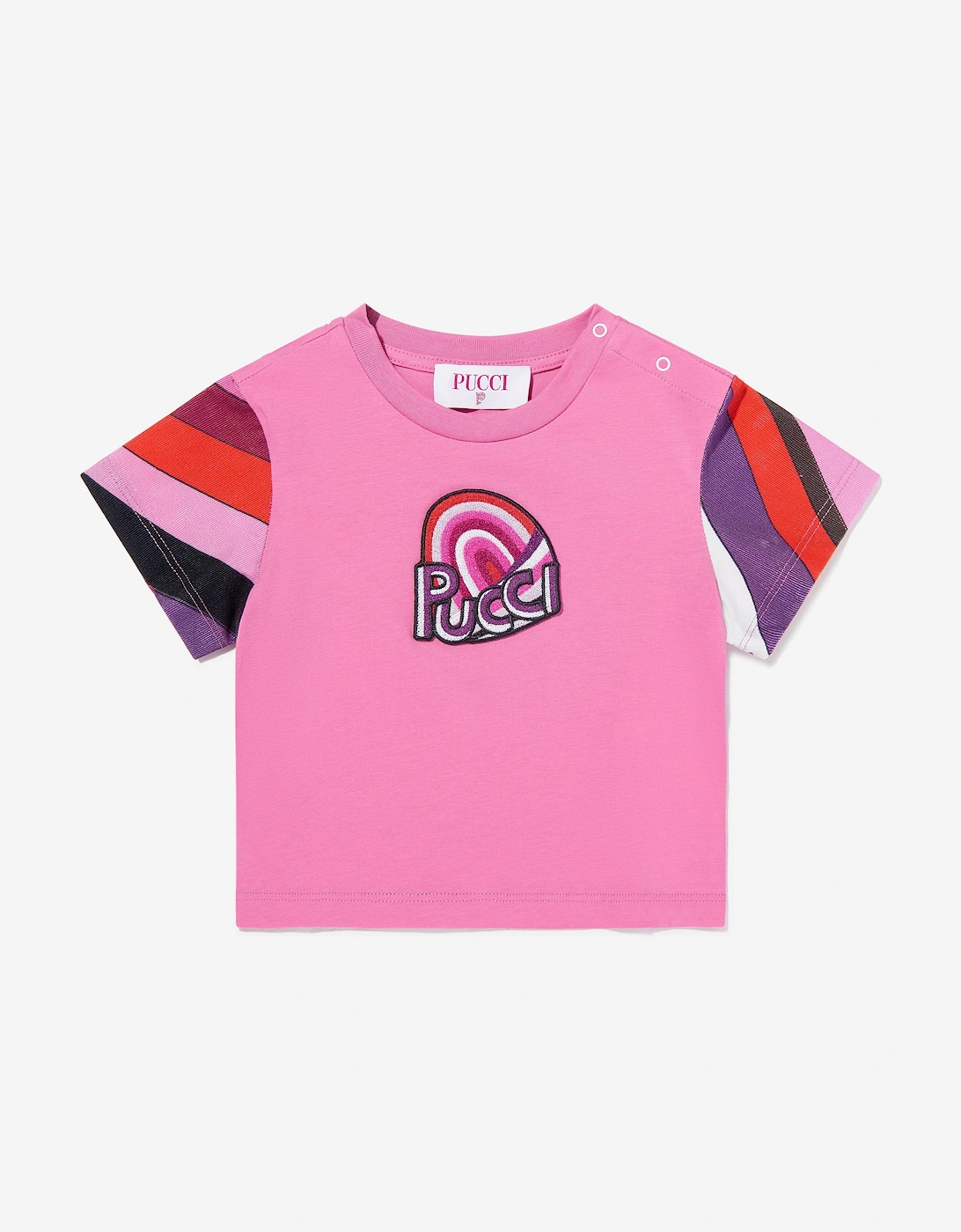 Baby Girls Logo T-Shirt in Pink, 5 of 4