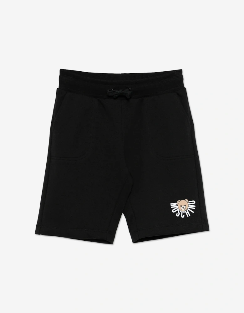 Boys Bear Logo Shorts in Black