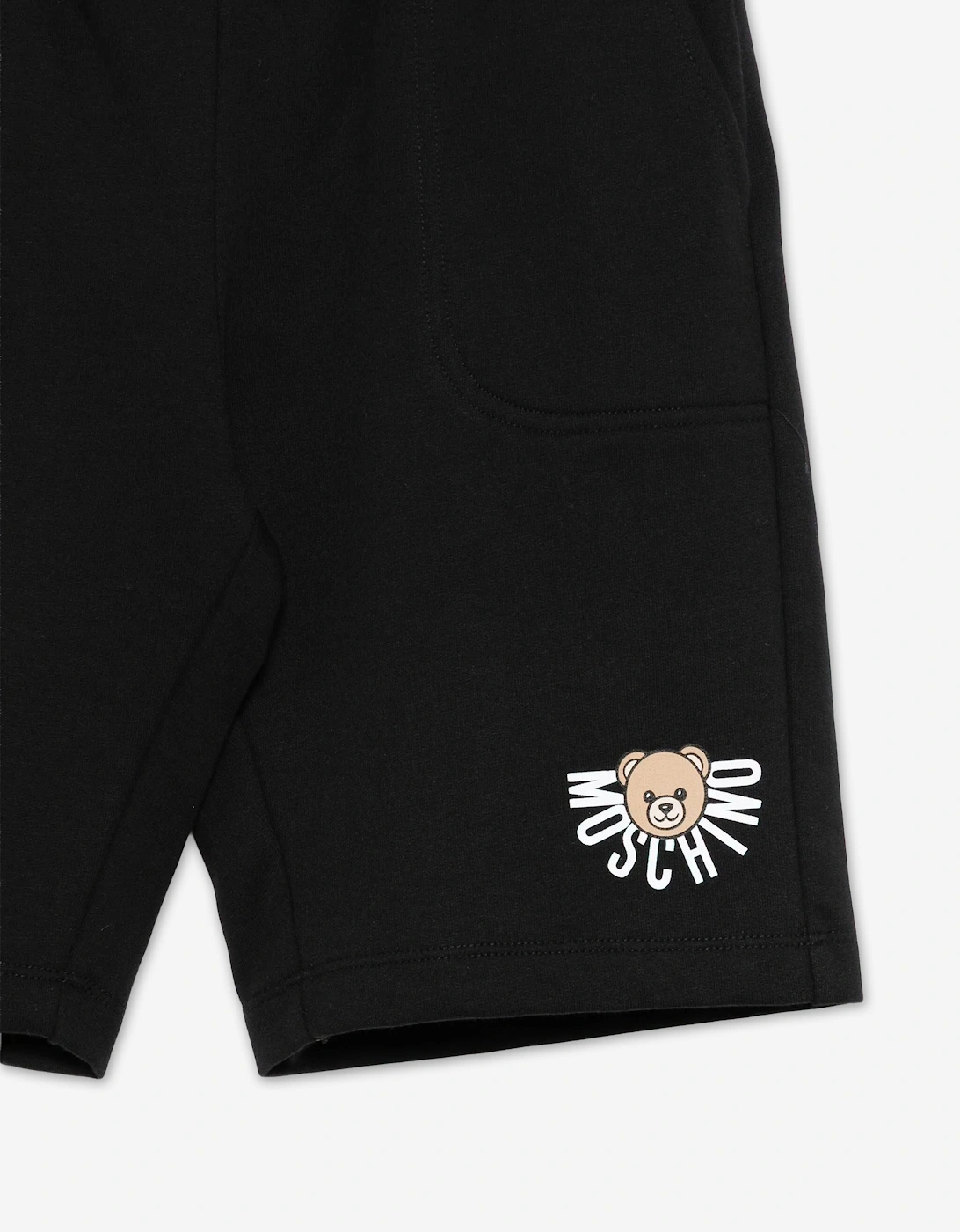 Boys Bear Logo Shorts in Black