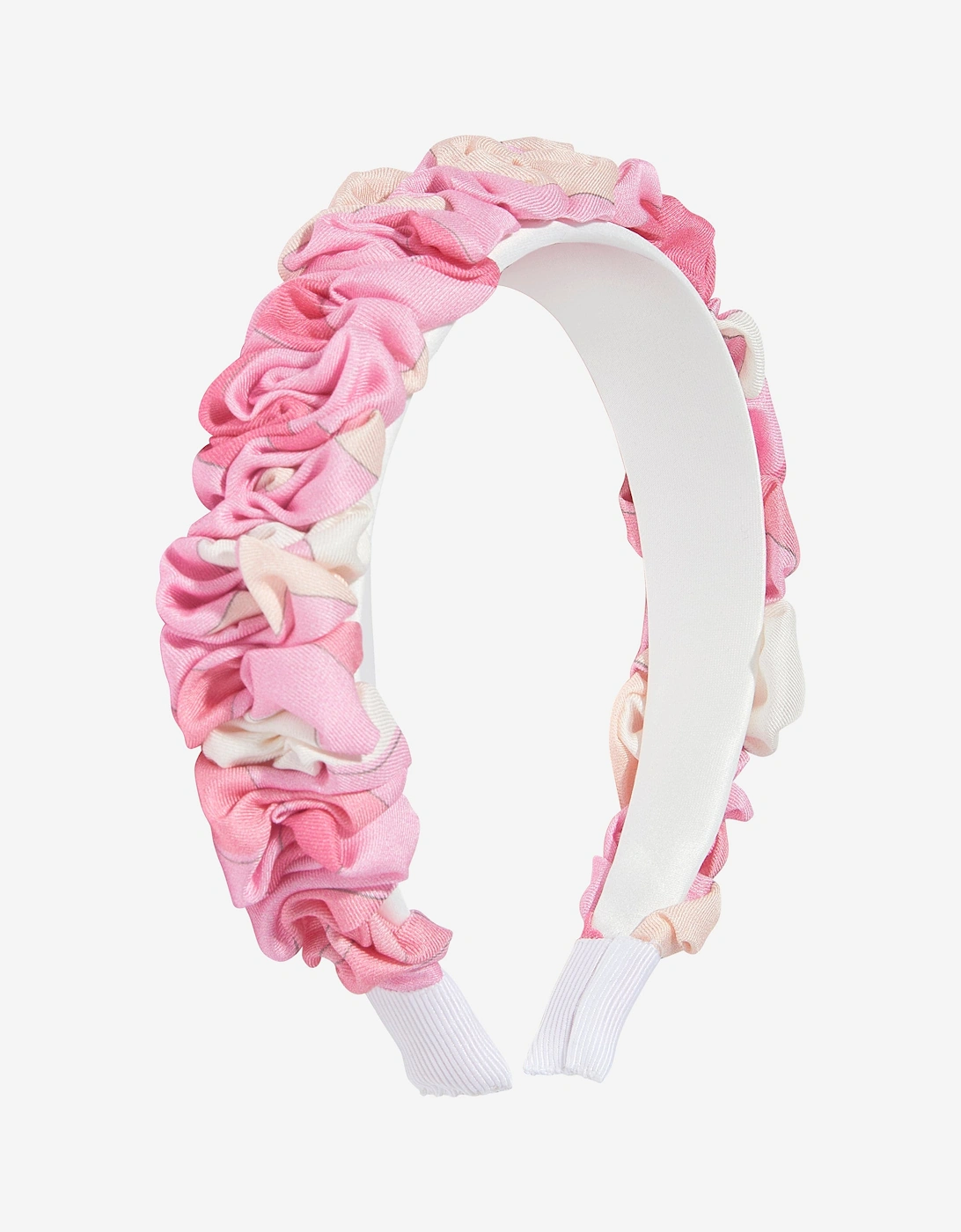 Girls Marmo Ruched Headband in Pink, 5 of 4