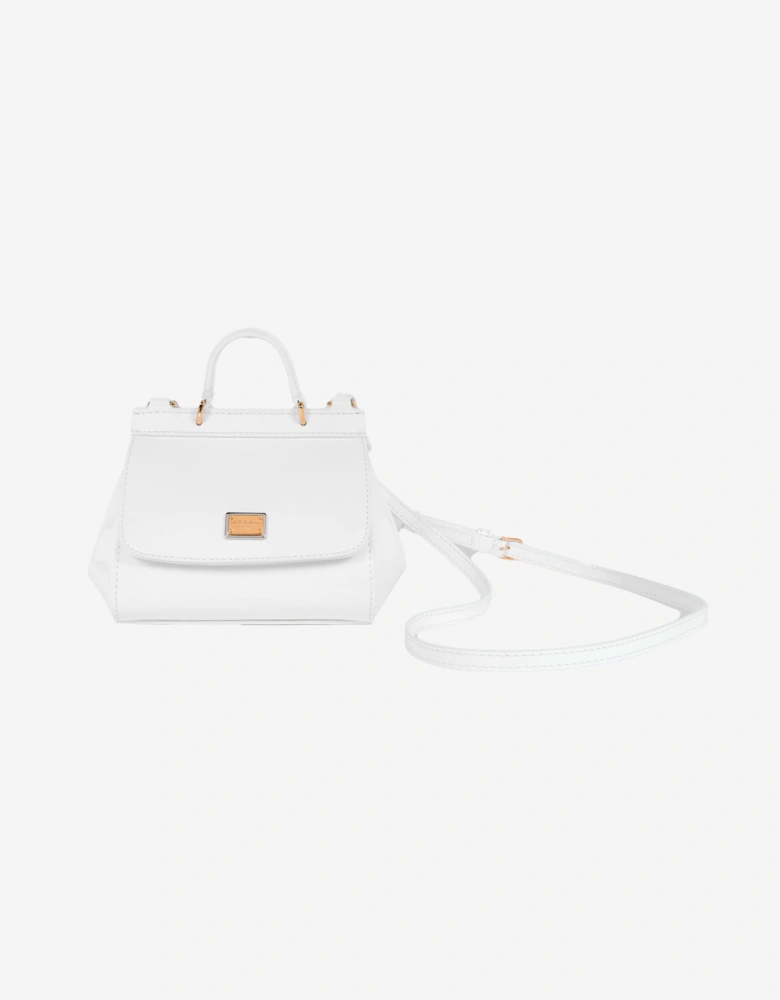 Girls Patent Leather Branded Shoulder Bag (H: 14cm)