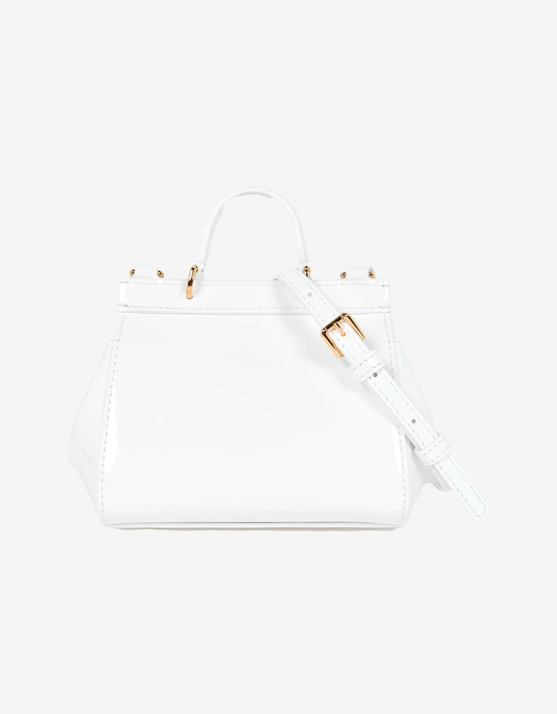 Girls Patent Leather Branded Shoulder Bag (H: 14cm)