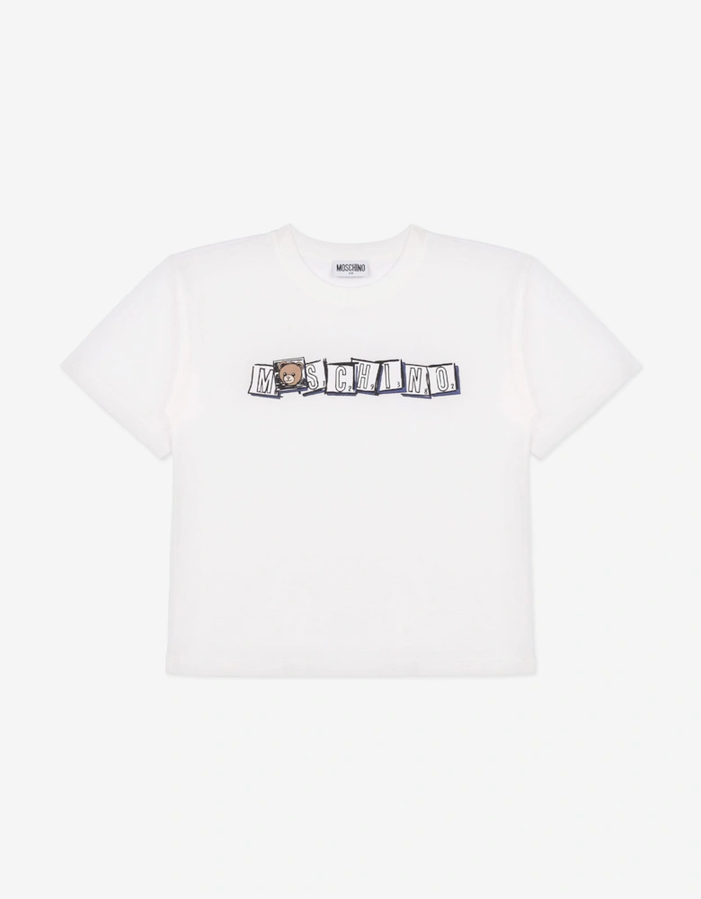 Kids Bear Logo T-Shirt in Ivory