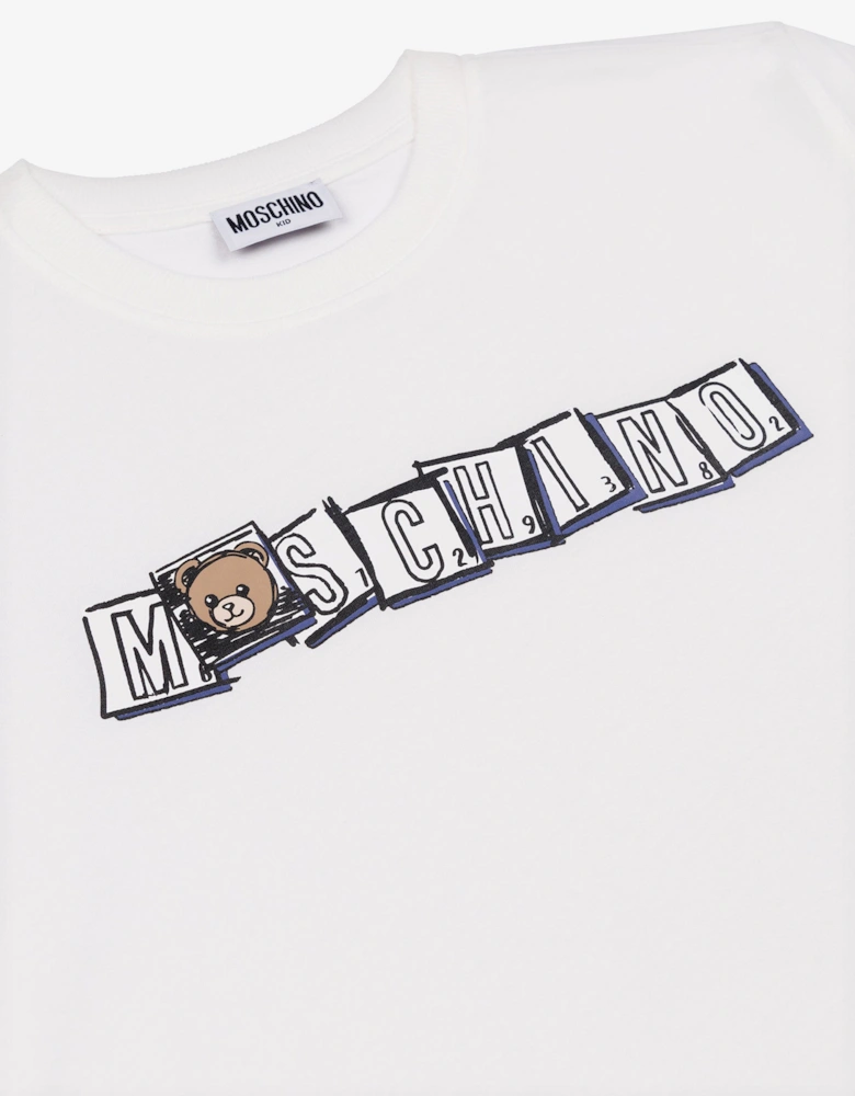 Kids Bear Logo T-Shirt in Ivory