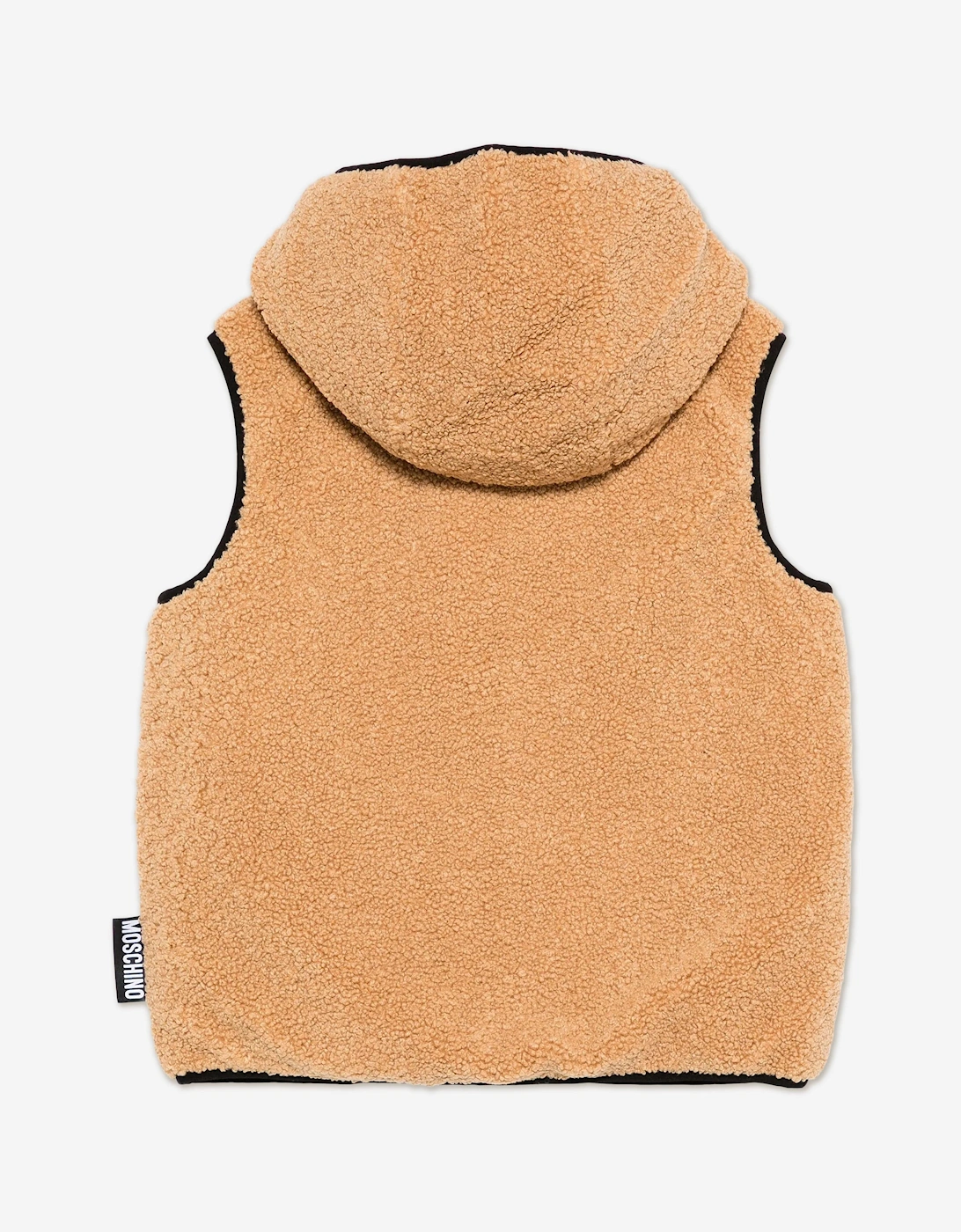 Kids Teddy Fleece Gilet in Brown