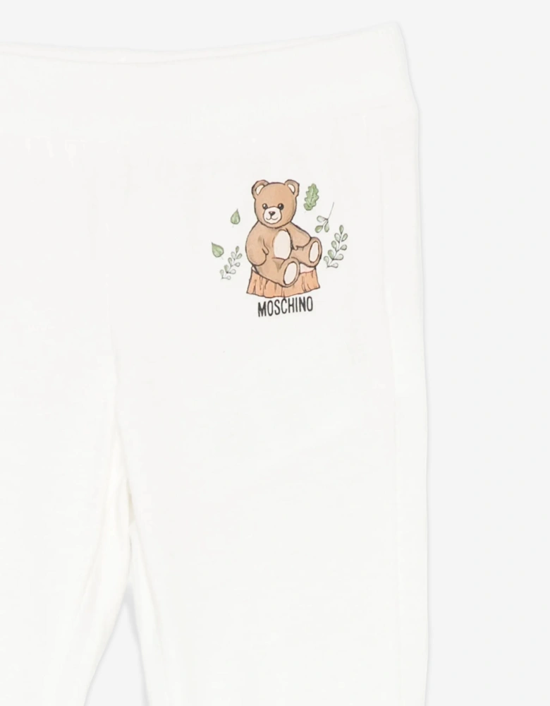 Baby Forest Teddy Bear Trouser Set in Ivory