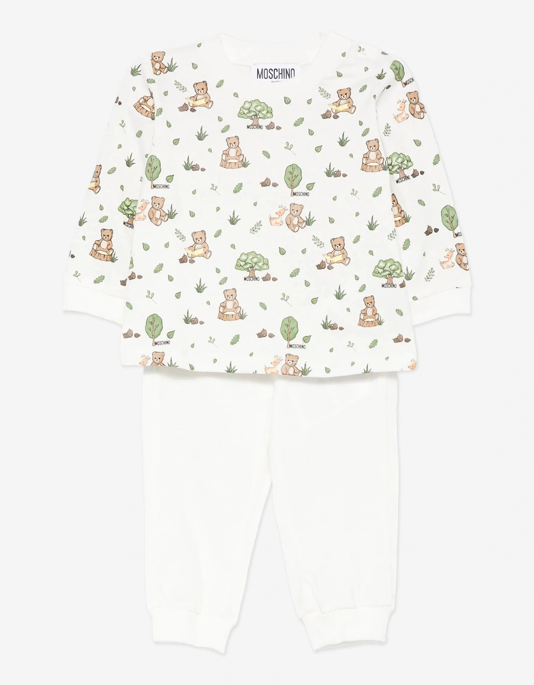 Baby Forest Teddy Bear Trouser Set in Ivory, 5 of 4