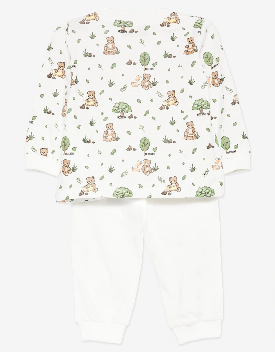 Baby Forest Teddy Bear Trouser Set in Ivory