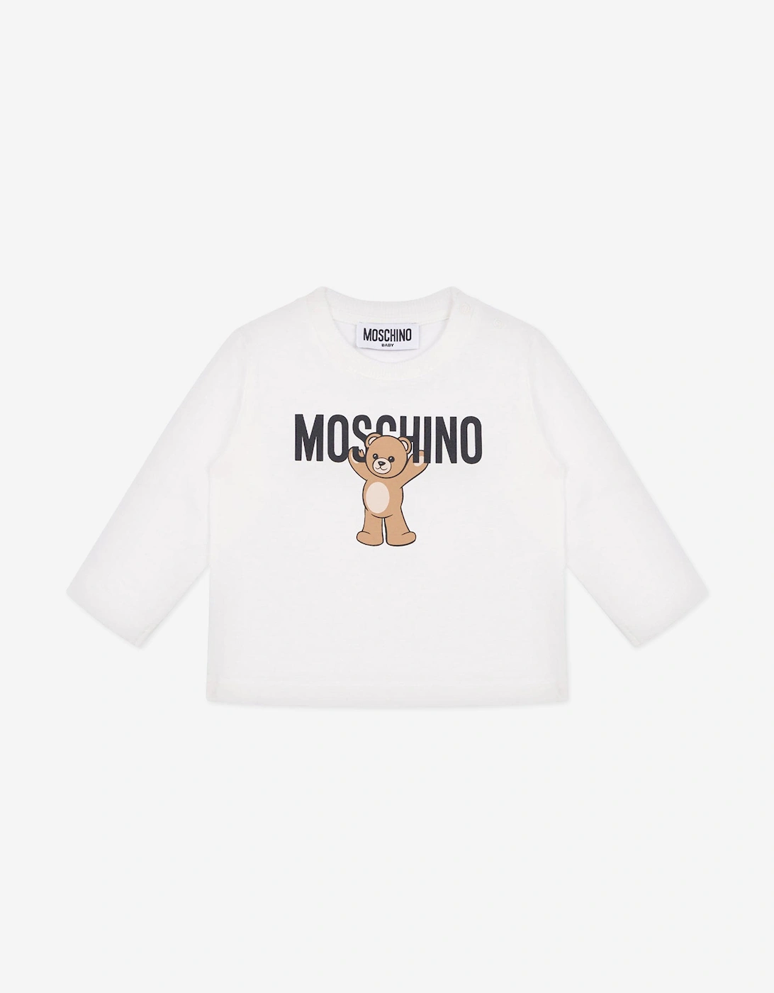 Baby Long Sleeve Teddy T-Shirt in Ivory, 4 of 3