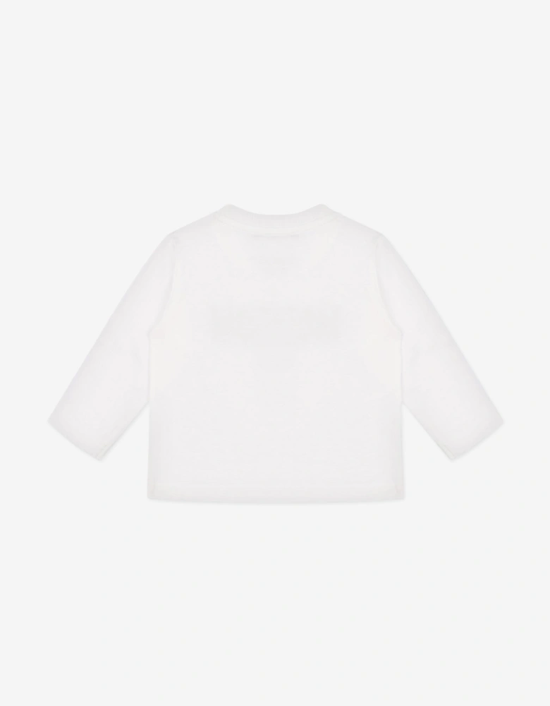 Baby Long Sleeve Teddy T-Shirt in Ivory