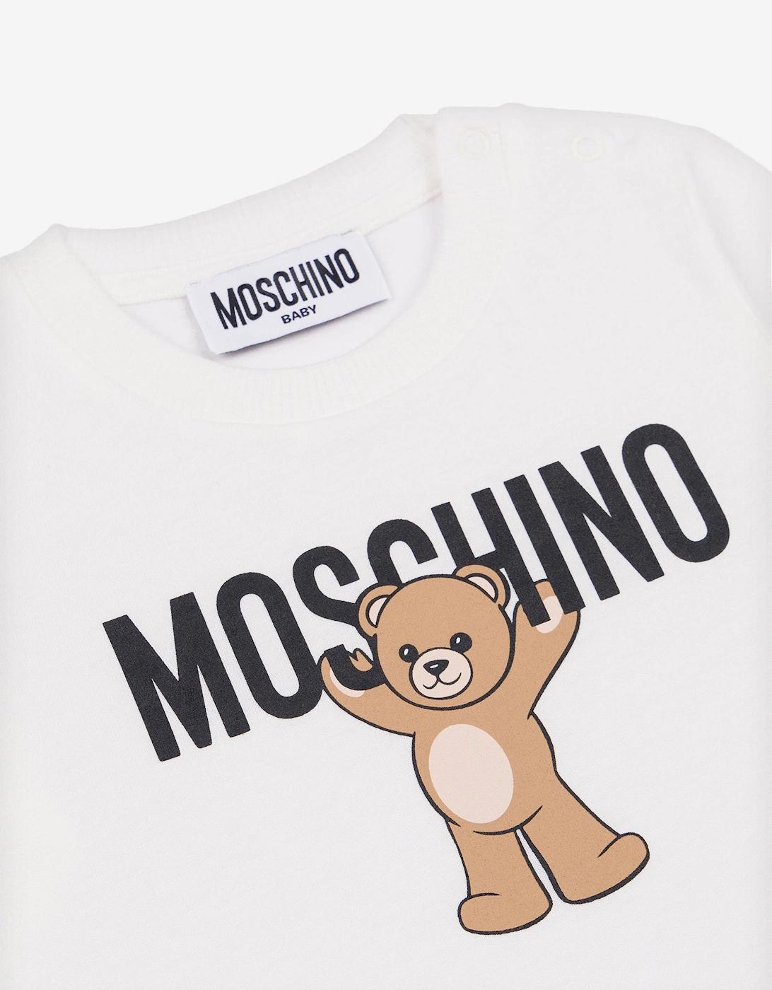 Baby Long Sleeve Teddy T-Shirt in Ivory