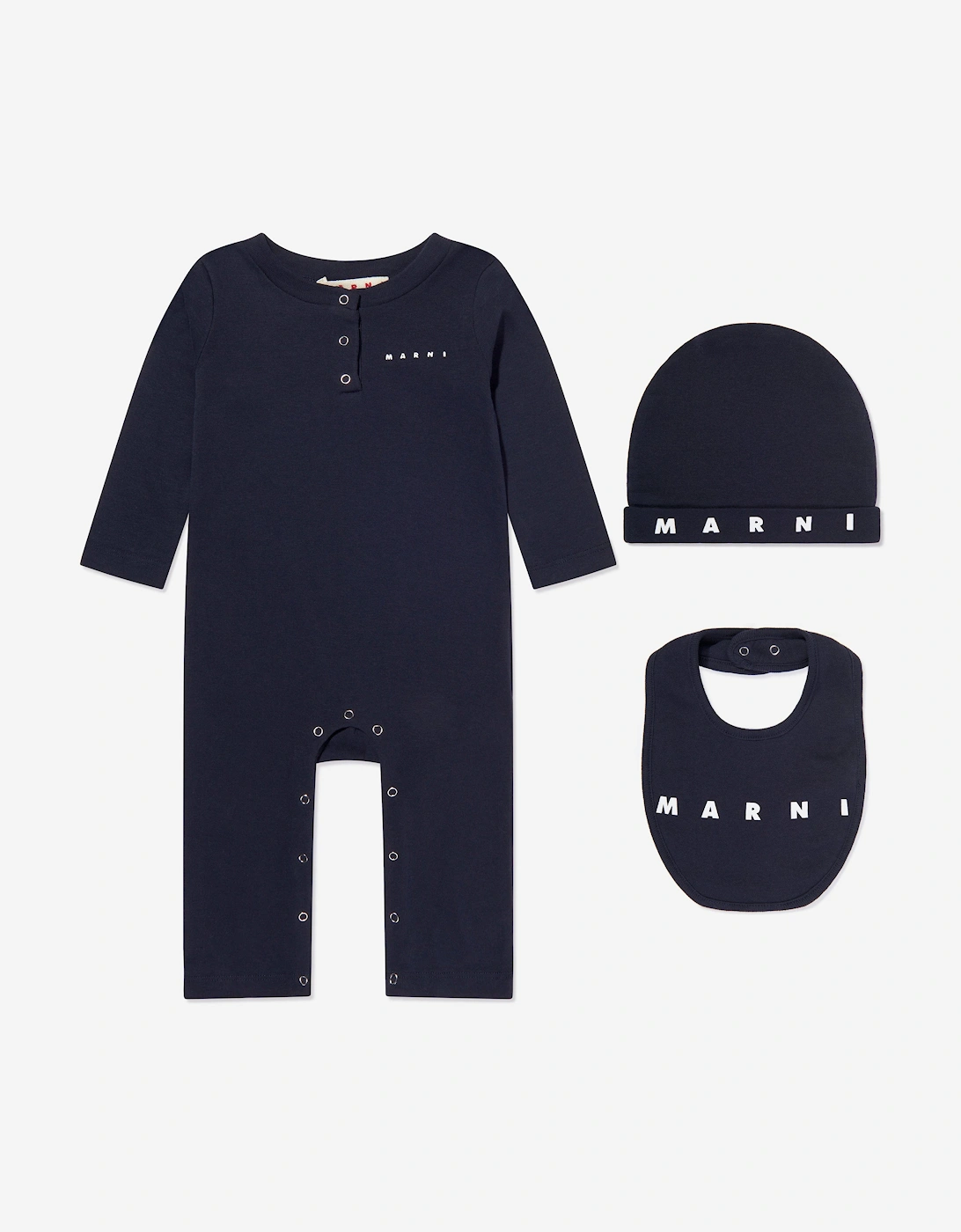 Baby Logo Romper Set in Navy, 6 of 5