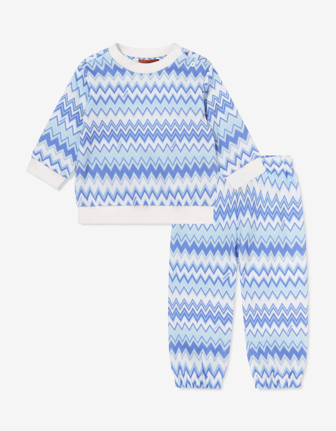 Baby Boys Zigzag Tracksuit in Blue, 5 of 4