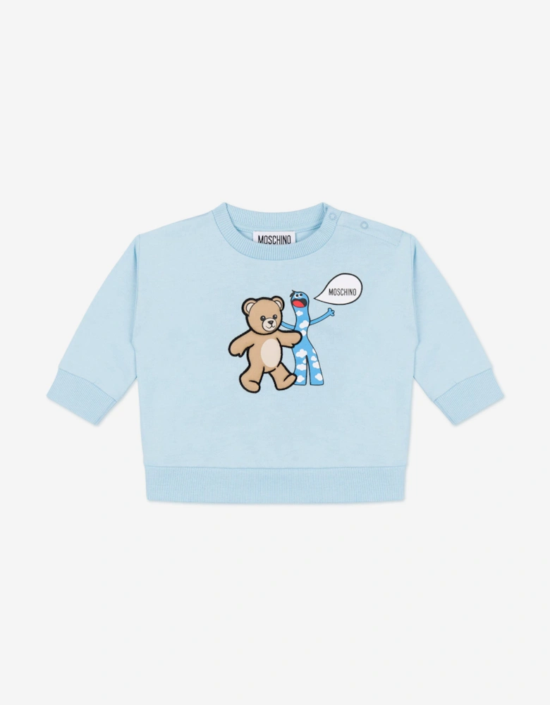 Baby Teddy Bear Sweatshirt in Blue