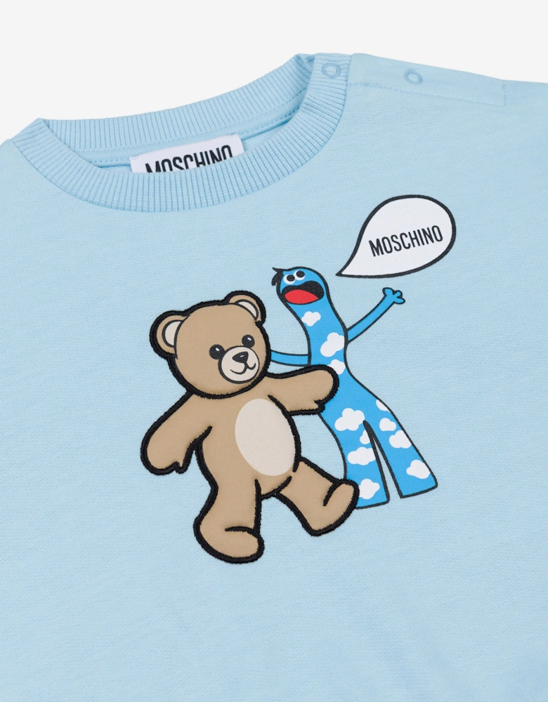 Baby Teddy Bear Sweatshirt in Blue