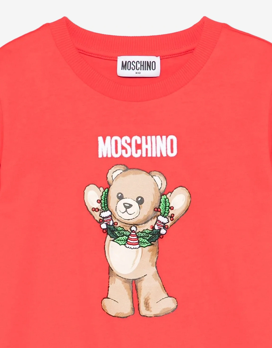 Kids Seasonal Teddy T-Shirt in Red